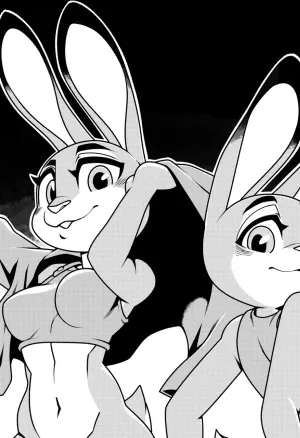 Judy Hopps x Nick Wilde B&W Comic