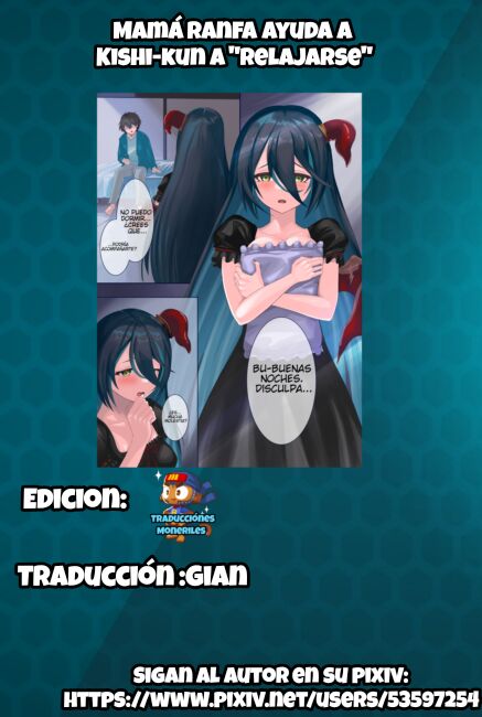 Mamá Ranfa ayuda a Kishi-kun a \