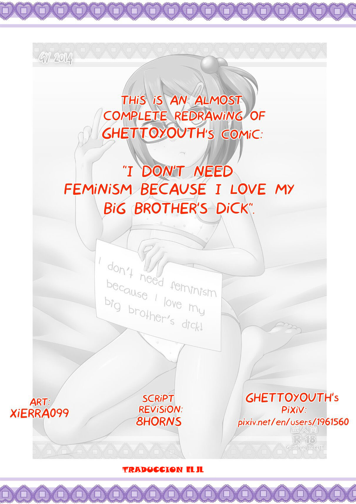 I dont need feminism because I love my big brothers dick l No necesito el feminismo porque amo el pene de mi hermano mayor image number 6