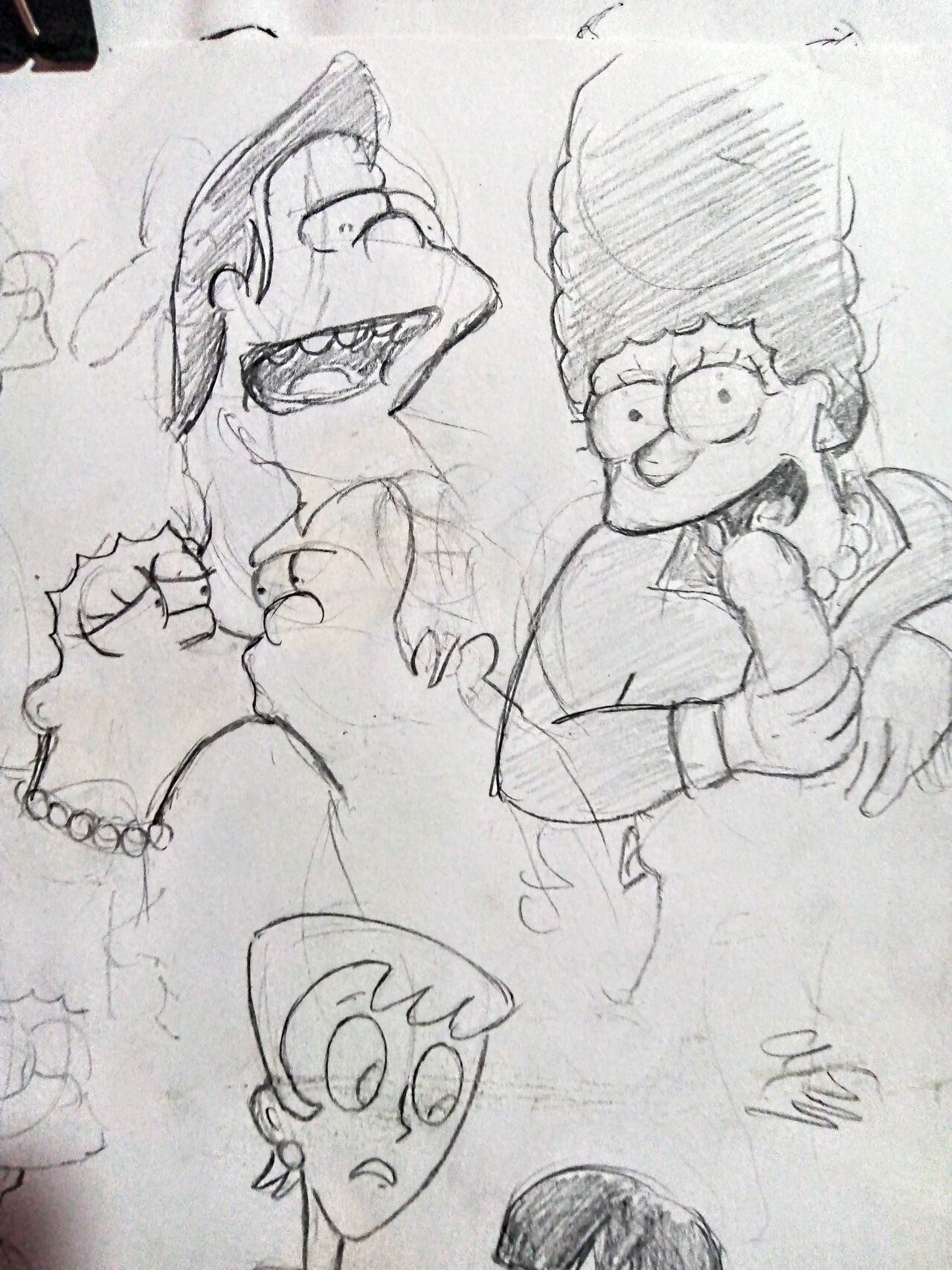 Marge Simpson con Nelson y Bart