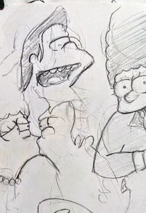 Marge Simpson con Nelson y Bart